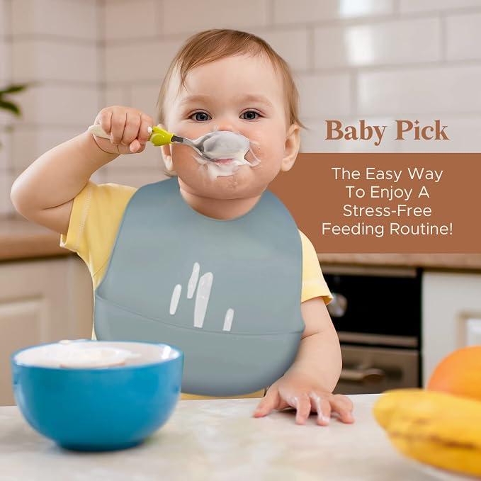 Silicone Bibs For Babies- BPA-Free Waterproof Bib - Image 5