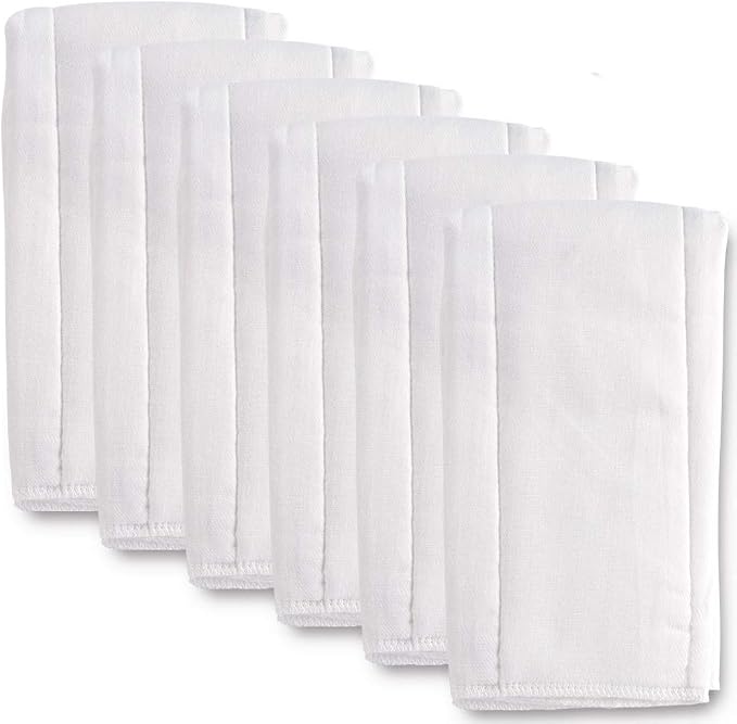 6 Ply Cloth Diapers Burp Cloth, Fasoar Thick Washable Absorbent Cotton Diaper by Fasoar
