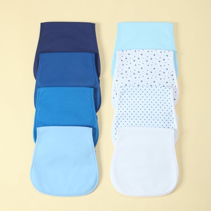 Baby Burp Cloths 8-Pack, Waterproof Burping Cloths, 4-Layer Super Absorbent & - Image 9
