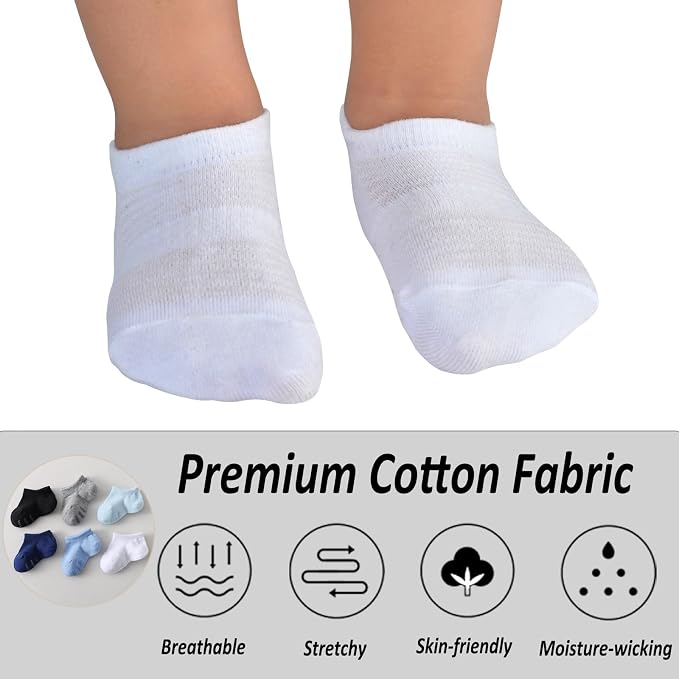 Toddler Little Girls Boys No Show Socks Cotton Low Cut Socks - Image 6