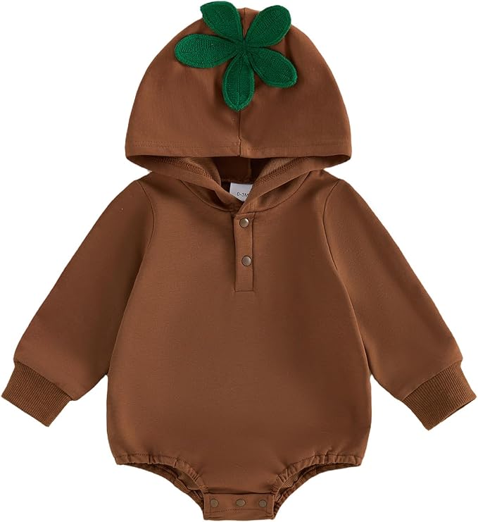 Newborn Halloween Romper Girl Boy Hoodie Romper Sweatshirt | 0-18 Months Baby by Sprifallbaby