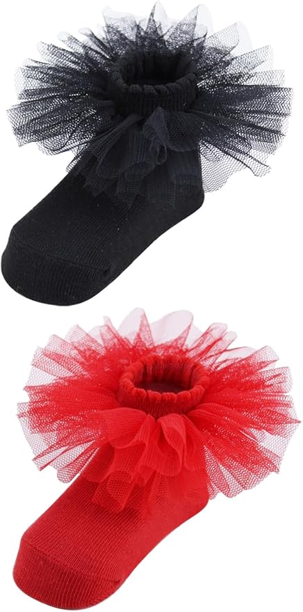 PrinceSasa Little Baby Girl Princess Lace Ruffles Socks Set - Image 3
