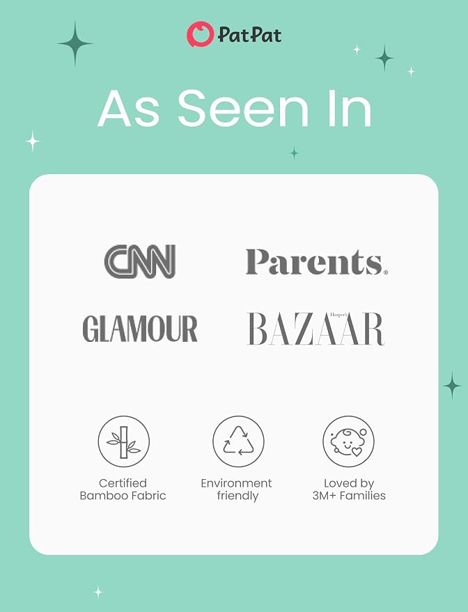 PATPAT Baby Boy and Girl Bamboo Viscose 2-Pack Romper | 2-Way Zipper, Soft and - Image 4