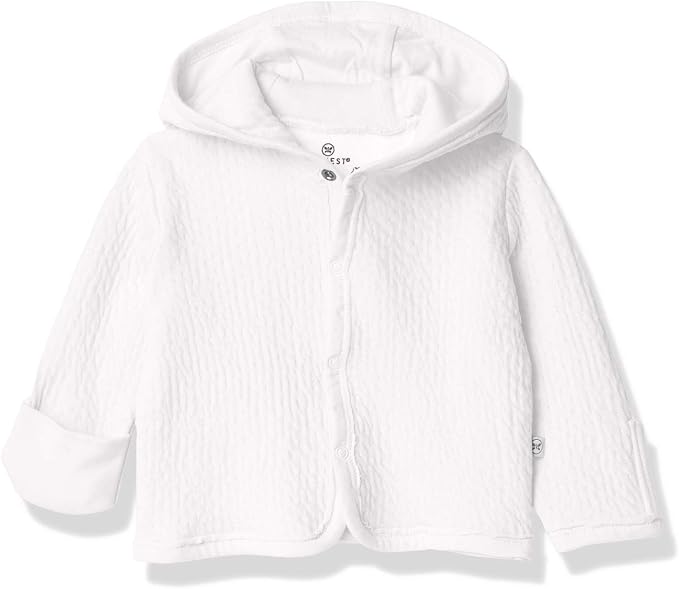 HonestBaby Matelasse Snap-Front Hooded Jacket Organic Cotton by HonestBaby