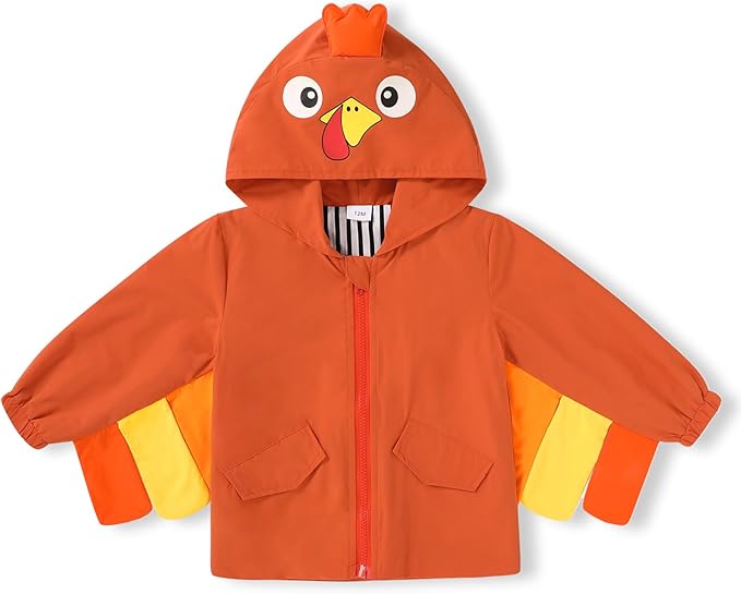 YOUNGER TREE Toddler Baby Boy Girl Duck Raincoat Cute Cartoon Hoodie Zipper by YOUNGERTREE