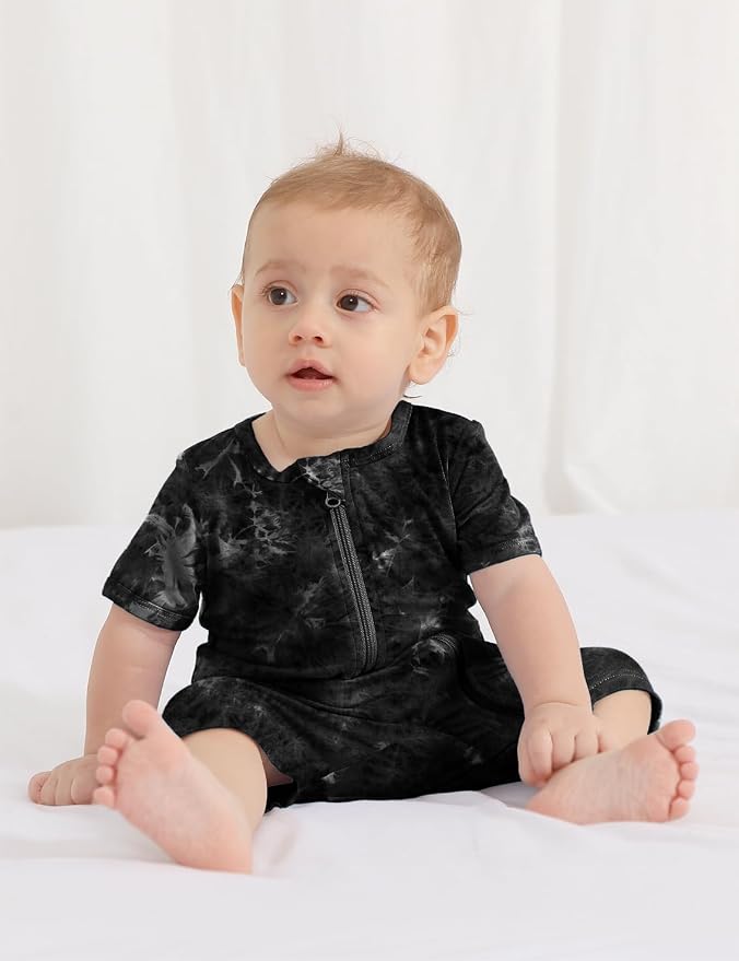 Jimonda Baby Bamboo Viscose Tie Dye Rompers Girl/Boys 3pc Pjs | Premium Soft - Image 5
