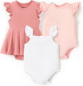 PATPAT Baby Girl Bamboo Viscose Bodysuits Set by PATPAT