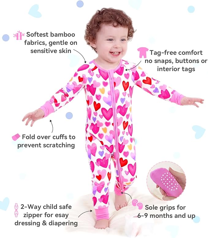 babee Reshinee Viscose Derived from Bamboo Baby Footie Pajamas Convertible - Image 2