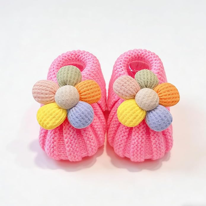 Newborn Shoes, Baby Girls Boys Hand Knit Booties, Photography Props, Photoshoot - Image 4