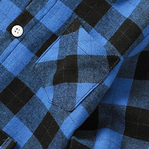 Toddler Baby Boy Long Sleeve Shirt Flannel Buffalo Plaid Shirts Button Down - Image 7
