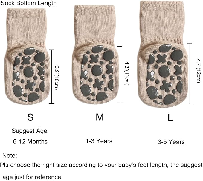 Exegawe Toddler Non Slip Socks, Cute Baby Socks - Image 4