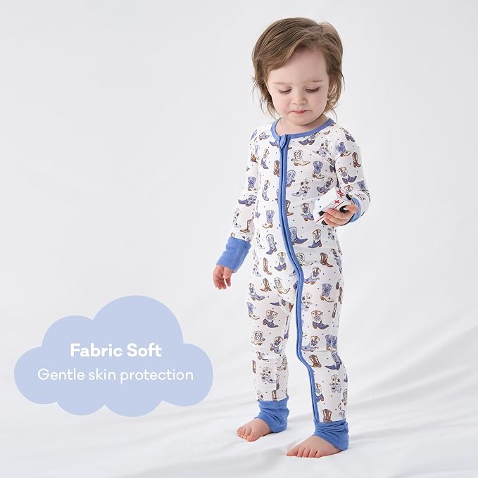 pureborn Baby Sleeper Viscose from Bamboo Zipper Footies 0-24 Months - Image 3