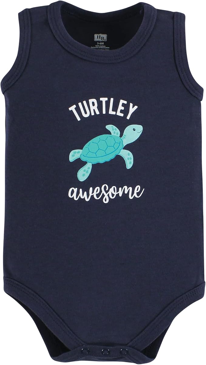 Hudson Baby Unisex Baby Cotton Sleeveless Bodysuits - Image 3