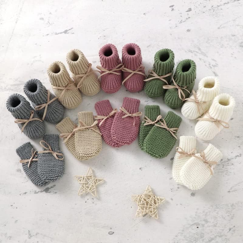 LAWKUL Baby Booties Knit Newborn Shoes Cozy First Walkers Infant Toddler Boots - Image 6