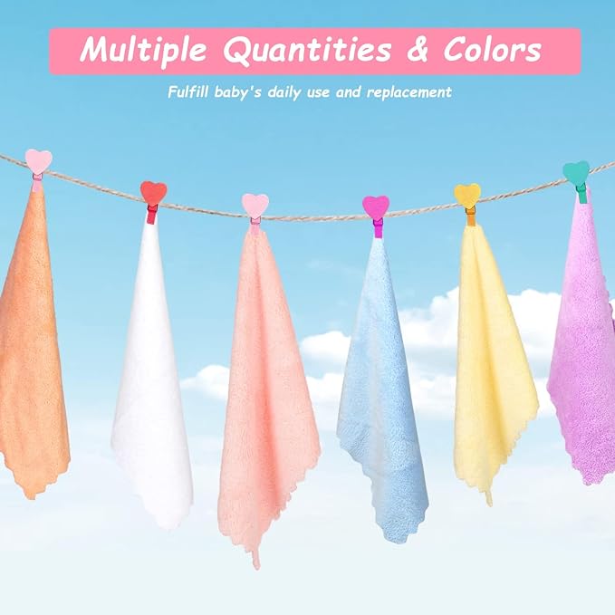 Orighty Baby Washcloths 24-Pack, Microfiber Coral Fleece Baby Towels, Super - Image 2