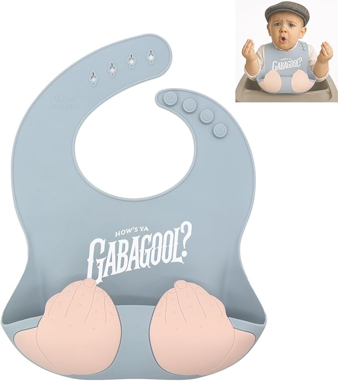 Teasin' Teethers Funny Italian Silicone Baby Bib by Unknown