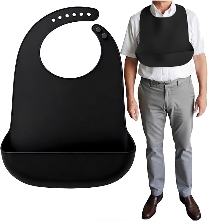 Silicone Adult Bib, Adjustable and Washable Bib - Image 6