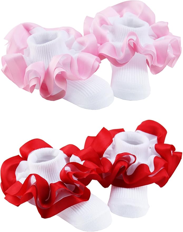 PrinceSasa Little Baby Girl Princess Lace Ruffles Socks Set - Image 5