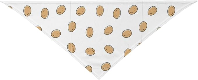 Baked Potato with Legs Dog Bandana, Funny Washable Triangle Bibs Scarf - Image 9
