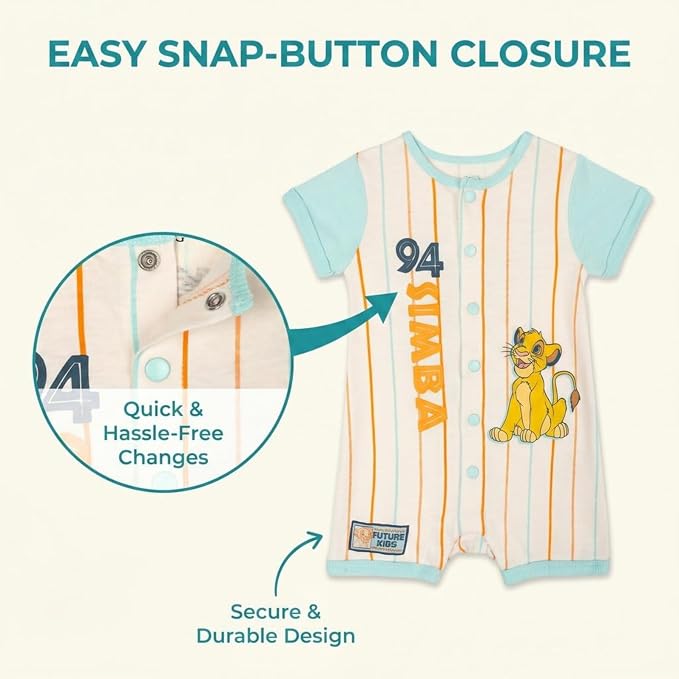 Disney Boys' Athletic One Piece Romper Newborn to Toddler - Image 4