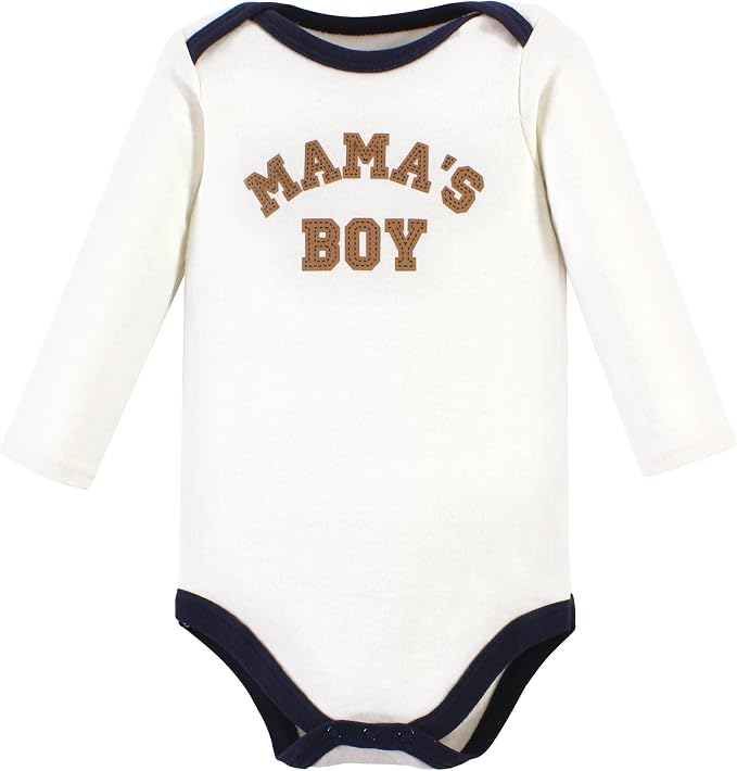 Hudson Baby baby-boys Cotton Long-sleeve Bodysuits 3-pack - Image 3