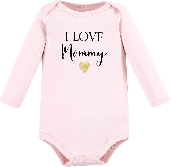 Hudson Baby Baby Girls' Cotton Long-sleeve Bodysuits 3-pack - Image 3