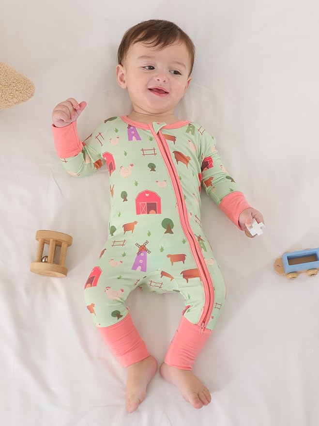 GUISBY Baby Footless Pajamas, Rayon of Bamboo, NB-2T | Rayon of bamboo softness - Image 6