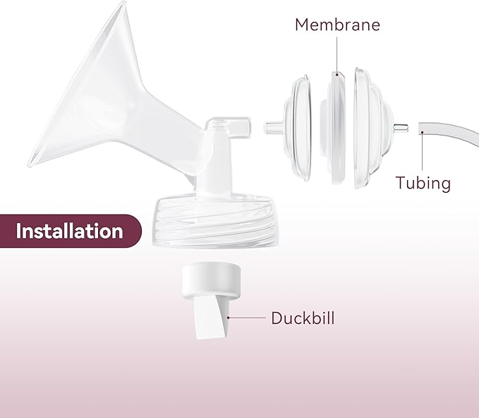 Breast Pump Parts for Spectra, Replace Duckbill Valves Tubes Backflow Protector Membrane for Spectra S1 S2 9 Plus Synergy Gold Breast Pump Replacement Accessories,10PCS