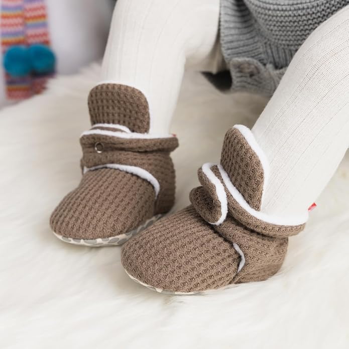Sawimlgy Newborn Infant Baby Girl Boy Cotton Booties Stay On Sock Slippers Soft - Image 2