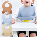 Set of 3 Silicone Bibs for Babies Toddler, Soft Adjustable Bibs for Baby Girl by Unknown