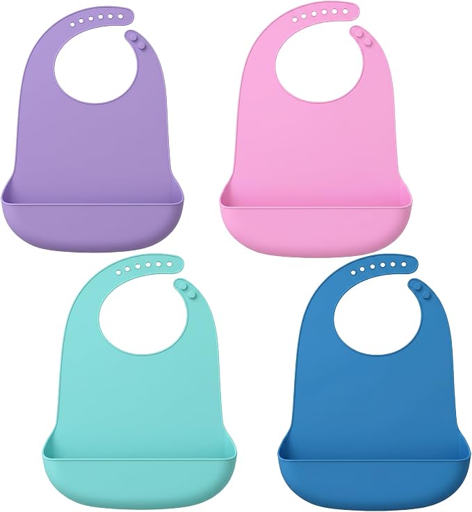 Silicone Adult Bib, Adjustable and Washable Bib by Tiwerlfe