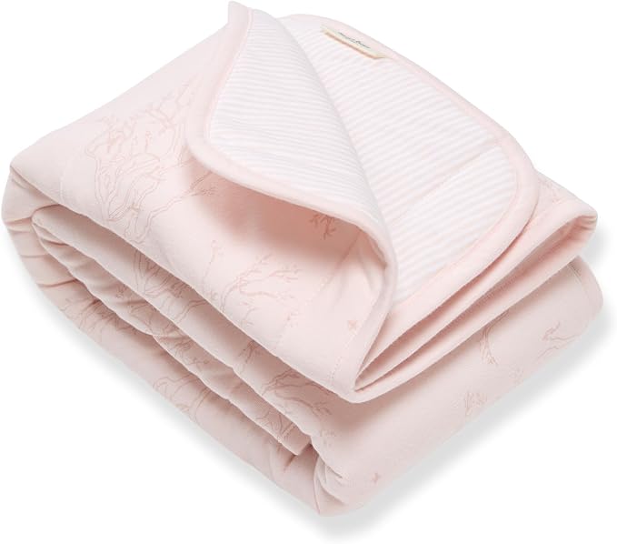 Burt's Bees Baby Organic Cotton Infant Reversible Blanket, Nursery Bedding | by BurtsBeesBaby