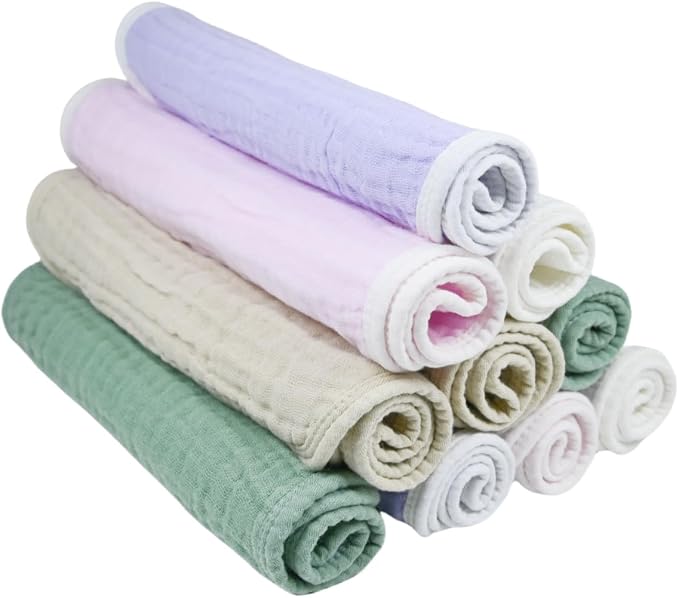 Burp Cloths Large, Muslin Burp Cloths - Image 5