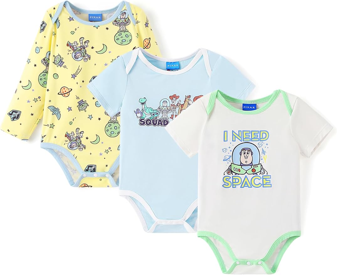 Disney Baby Viscose Made from Bamboo 3-Pack Bodysuits Set Newborn to Infant by Disney