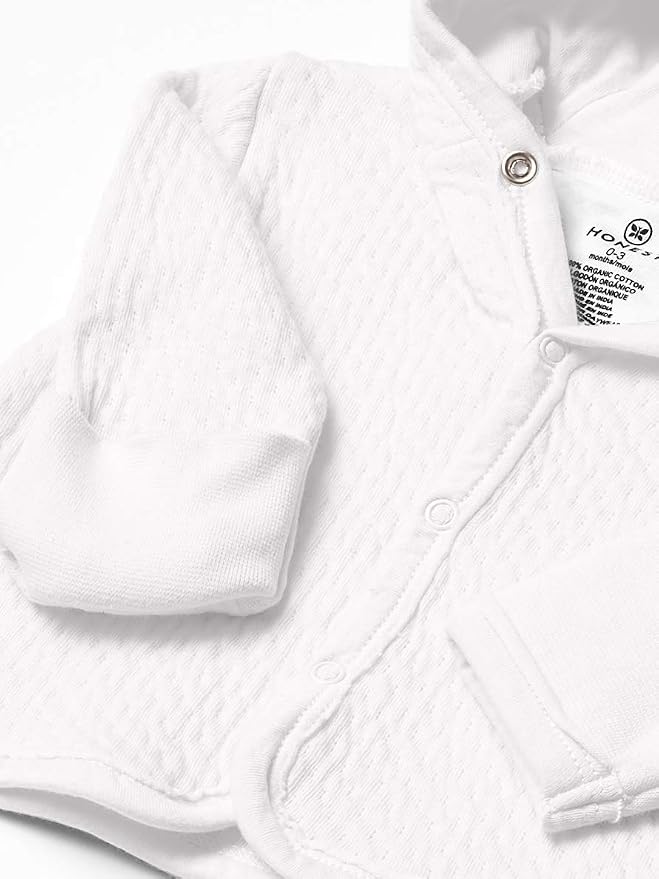 HonestBaby Matelasse Snap-Front Hooded Jacket Organic Cotton - Image 3
