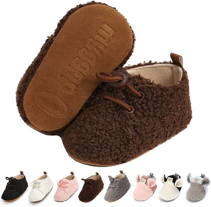 Ohwawadi Infant Baby Boys Girls Slippers Cozy Fleece Booties Soft Bottom Warm by Ohwawadi