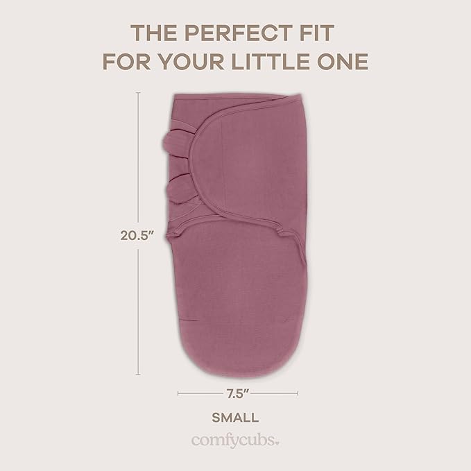 Comfy Cubs Easy Swaddle Blanket 3 Pk S Blanket Swaddle Blush Mauve Mulberry | - Image 5