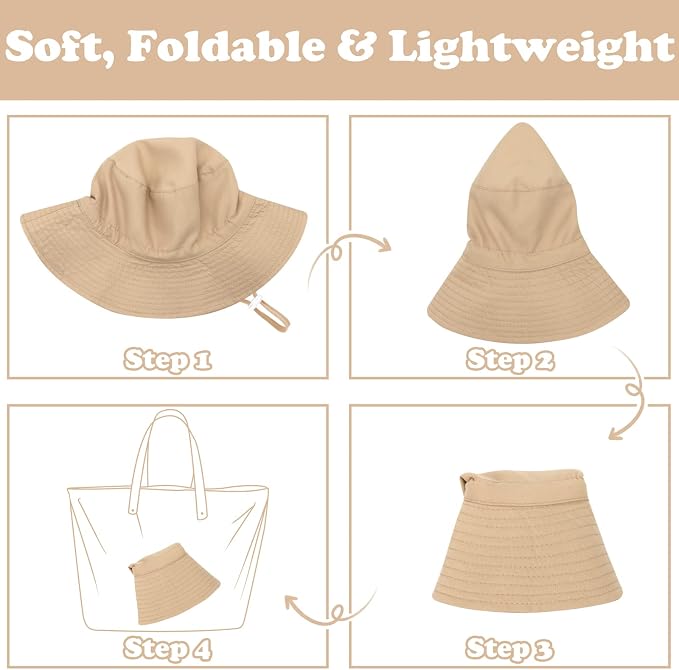 Sarfel Baby Sun Hat Summer Baby Boy Hats UPF 50+ Sun Protection Toddler Hat - Image 6