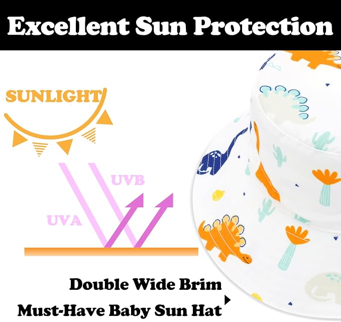 Sarfel Baby Sun Hat Summer Baby Boy Hats UPF 50+ Sun Protection Toddler Hat - Image 5