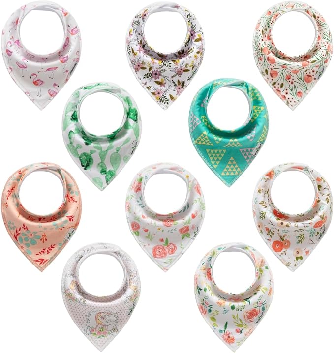 Little Tots Baby Bandana Drool Bibs by BABYESSENTIALSFORNEWMOMS