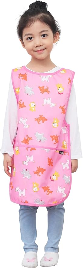 Kids Painting Apron – Waterproof Art Smock for Toddlers & Preschoolers, Messy Play, Baking, Crafts, Cooking, Mealtime