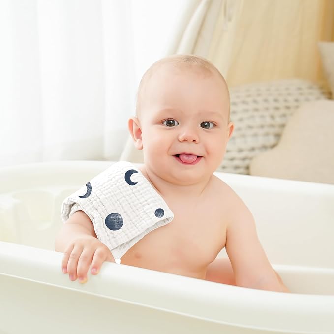Bearmoss Muslin Burp Cloths 100% Cotton Cloths Baby Burp Cloths Muslin - Image 3