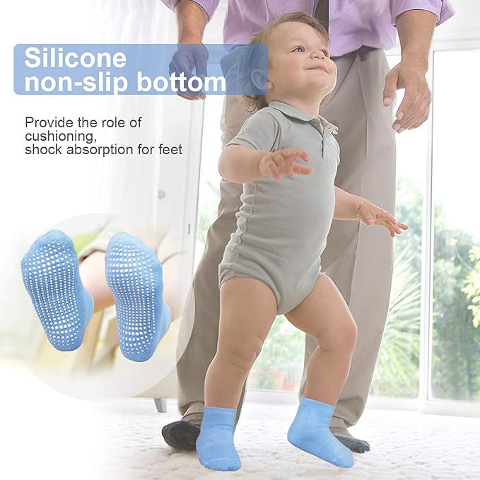 GRPSKCOS Baby Socks Non Slip 12 Pairs Toddler Anti Skid Socks - Image 2