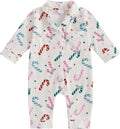 Balaflyie Baby Girl Button Down Pajamas Romper One-Piece Jumpsuit Long Sleeve Sleeper Infant Sleepwear