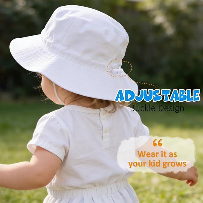 Baby Toddler Sun Hat, Boys Girls Adjustable Bucket Hat - Image 6