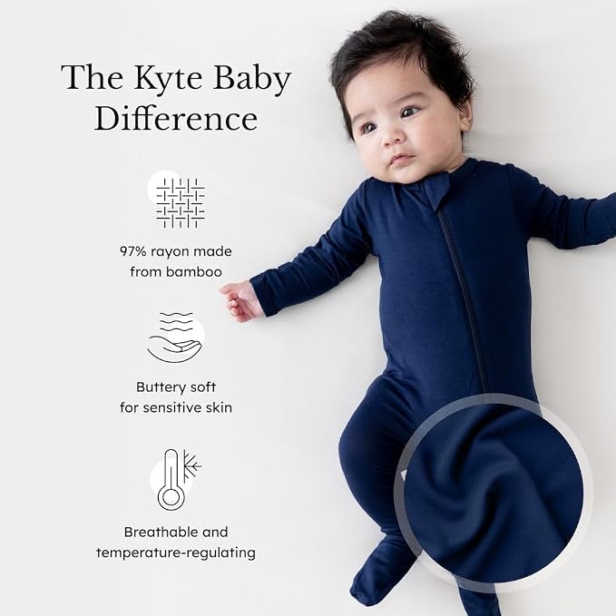 KYTE BABY Infant and Toddler Dual Zipper Footie, Ultra-Soft Rayon Made From - Image 2