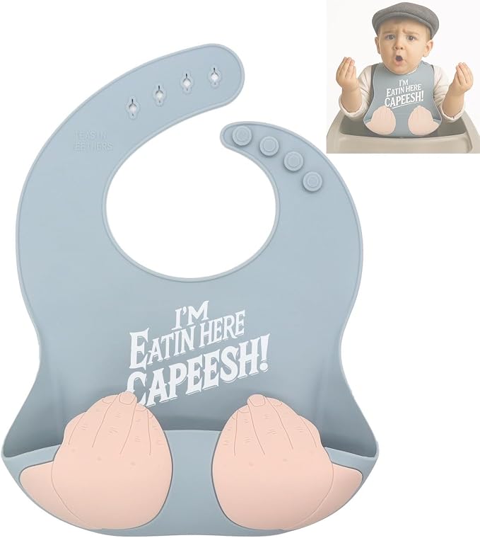 Teasin' Teethers Funny Italian Silicone Baby Bib by Unknown