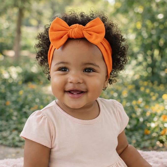 Baby Girl Headbands-Infant, Toddler Cotton Handmade Hairbands - Image 5