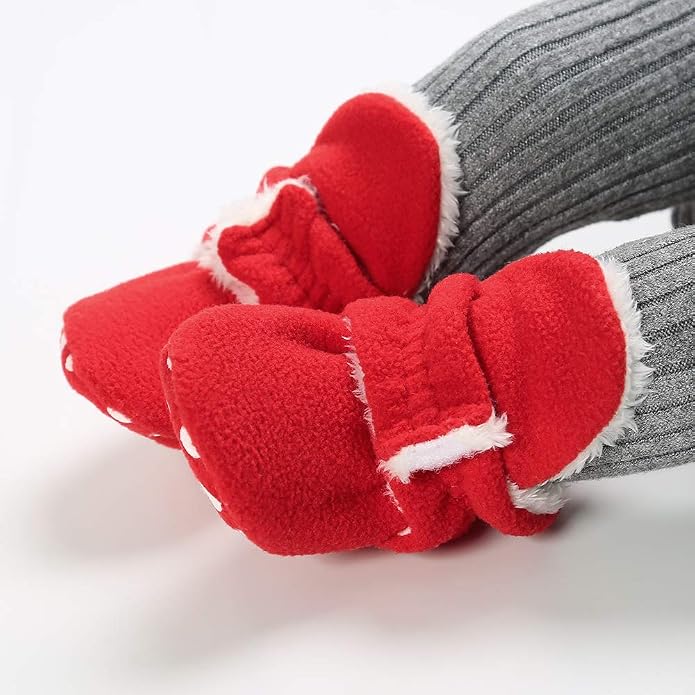 Ohwawadi Infant Baby Boys Girls Slippers Cozy Fleece Booties Soft Bottom Warm - Image 2