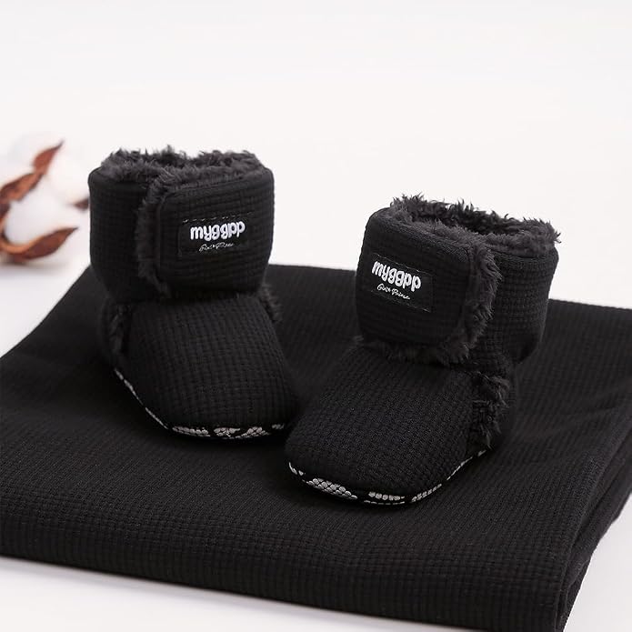 Ohwawadi Infant Baby Boots Boys Girls Cozy Fleece Slippers Snow Boots Winter - Image 8